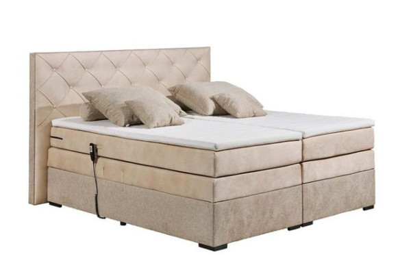 ED EXCITING DESIGN Boxspringliege (180 x 200 cm, Mayfield), Beige