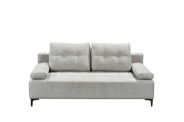 ED EXCITING DESIGN Schlafsofa, Molina Schlafsofa 203 x 107 cm Polstergarnitur Sofa Couch Silber
