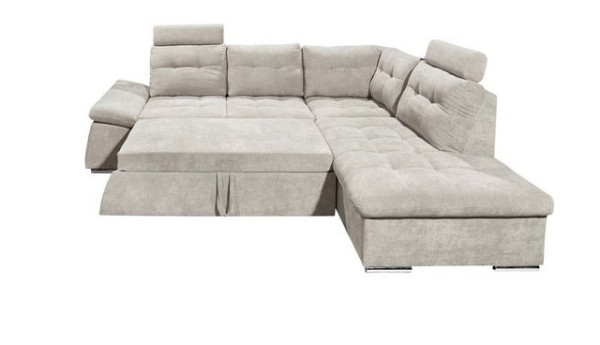 ED EXCITING DESIGN Ecksofa, Nalo Ecksofa 260x219 cm Couch Eckcouch Sofa Gelb (Senf)