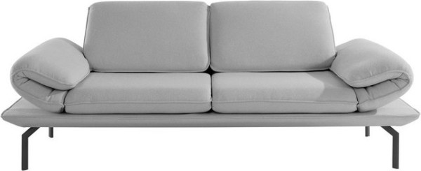DOMO collection 2-Sitzer New York, wahlweise mit Arm- und Rückenfunktion, mit Winkelfuß aus Metall